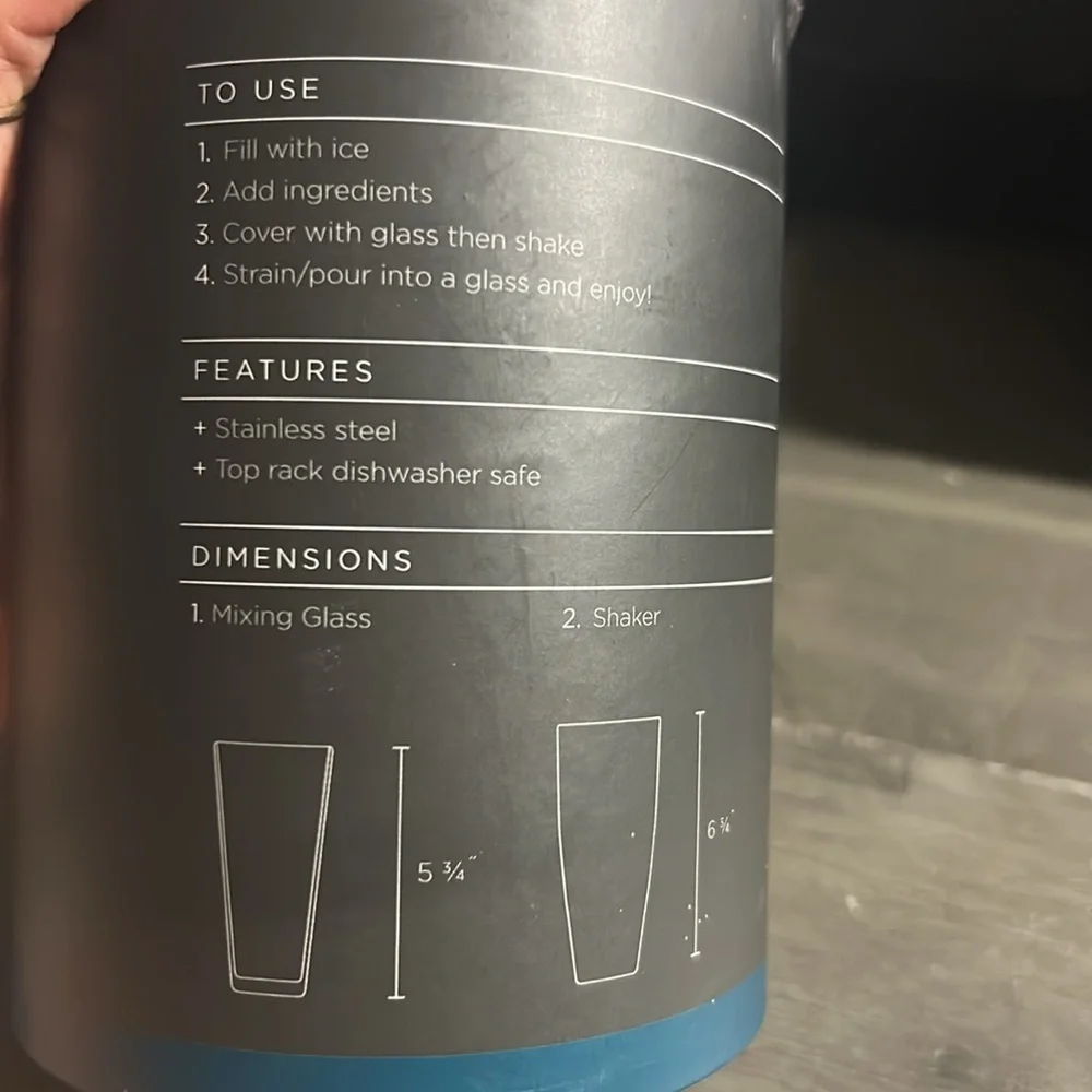 Boston Shaker - Silver and‎ Black
